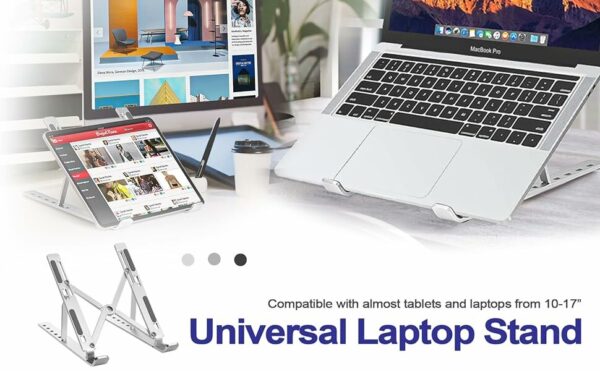 032c71e474a17c7c3e78ed262dd74c61 PHOCAR Portable Laptop Stand – Adjustable Aluminum Holder for Desk