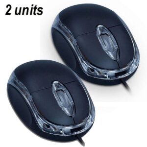 1 (12) GtyGo 2 pcs USB Wired Mouse Optical 1000 DPI Precision Plug Play