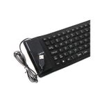 Flexible USB Silicone Gel Full-Sized Keyboard – Black