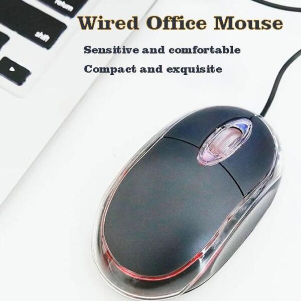 GtyGo 2 pcs USB Wired Mouse Optical 1000 DPI Precision Plug Play