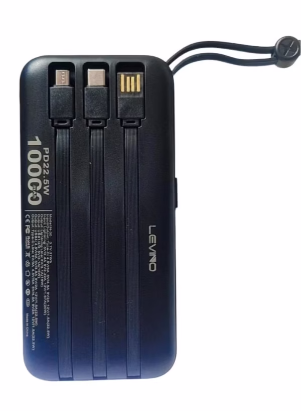 Levino N‑30 10,000 mAh Power Bank – White