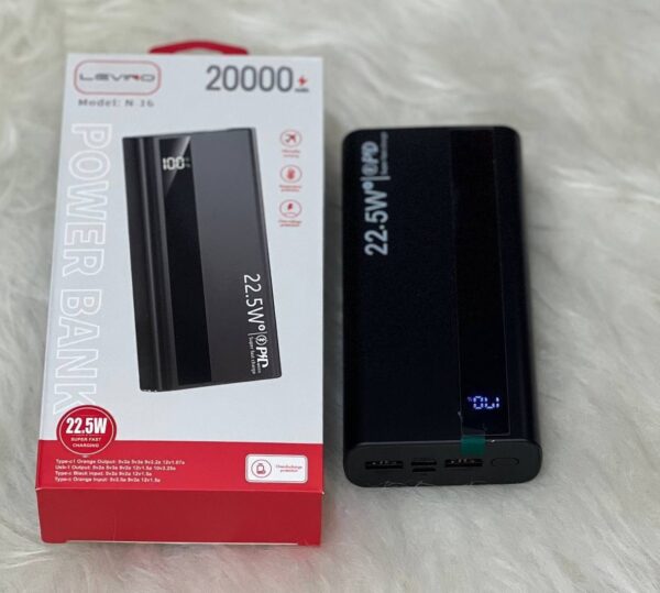 -k_uWYQ2q2QNqi56 Levino N‑16 Power Bank – Reliable Portable Power on the Go